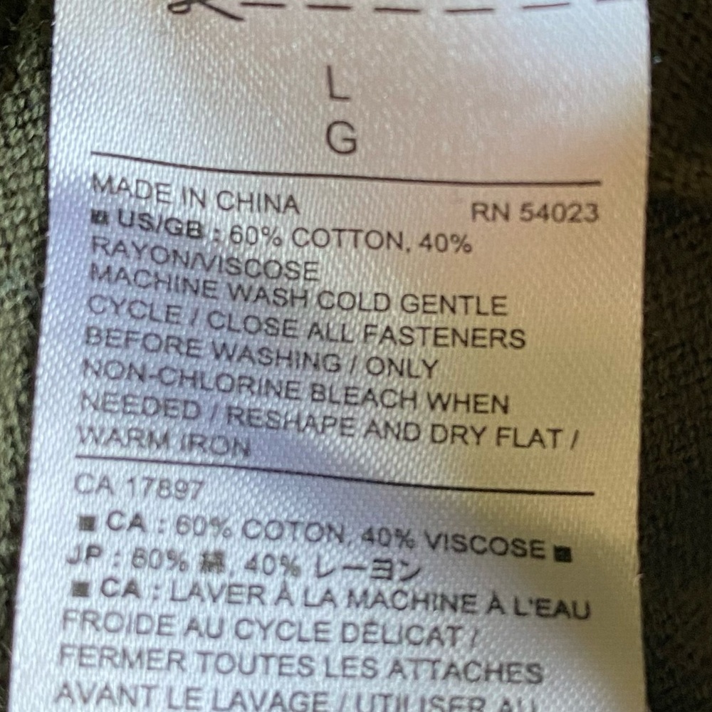 Banana Republic olive green button down cardigan - Picture 4 of 4